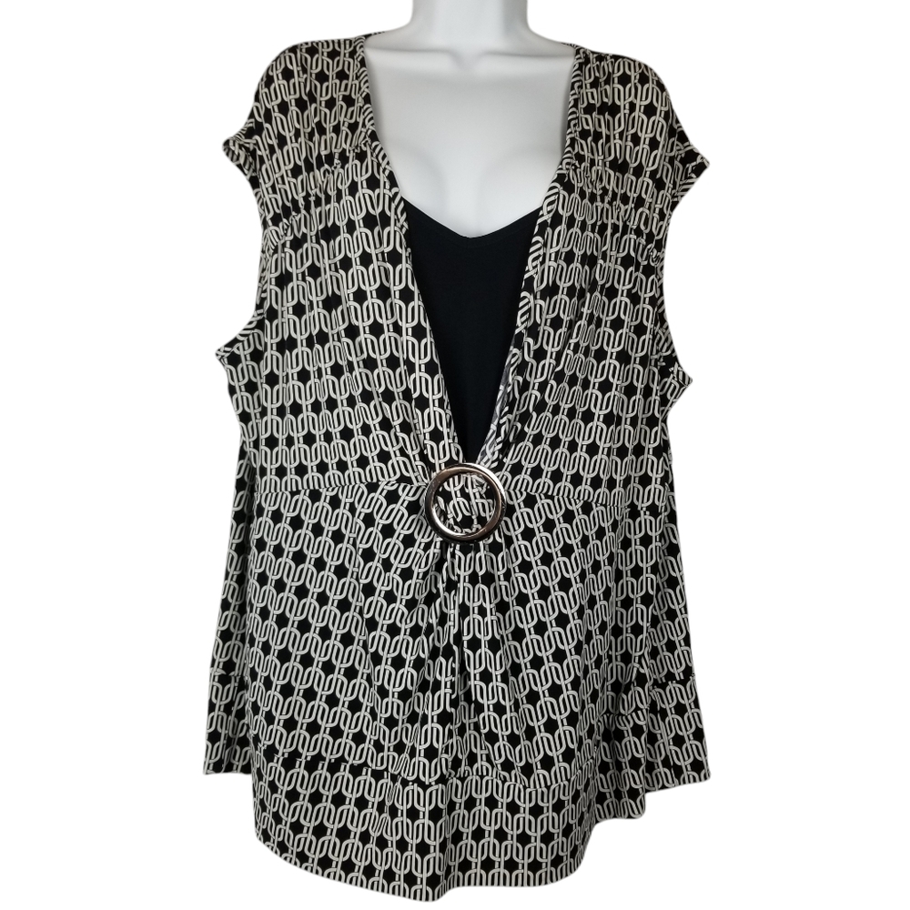 J.T.B Women's Plus Size Sleeveless Blouse